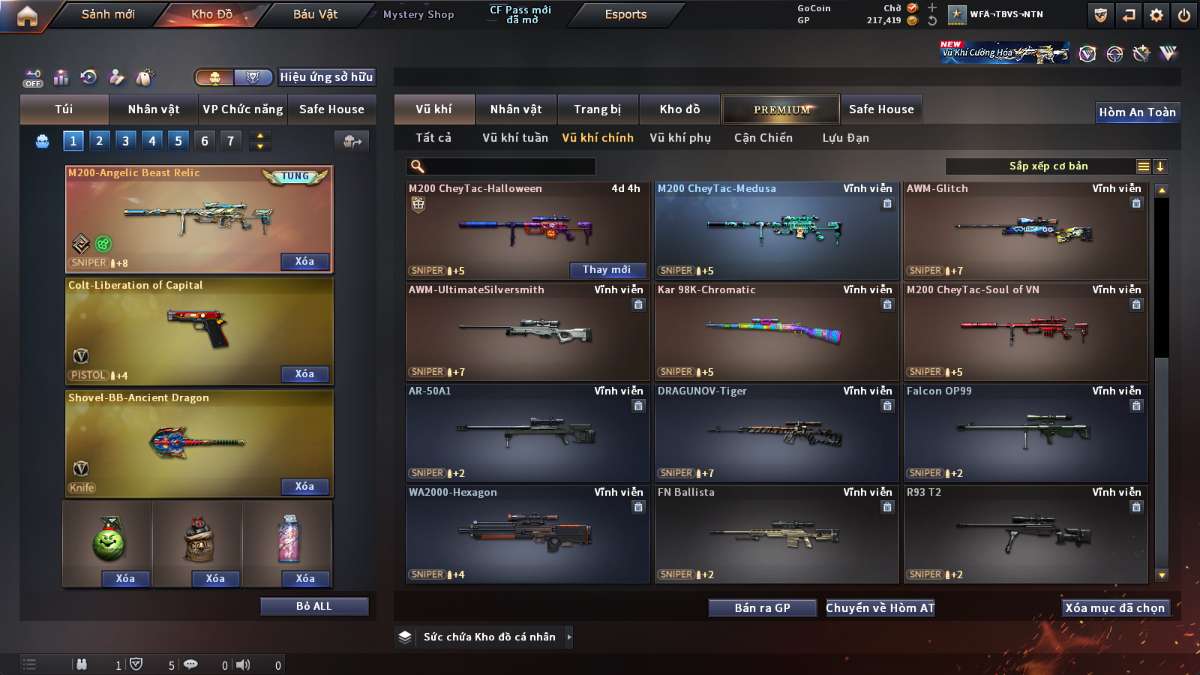 shop acc cf uy tin gia re